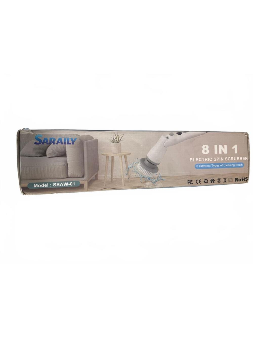 Saraily SSAW-01 8-in-1 Cordless Electric Spin Scrubber 8 Brush Heads 80W